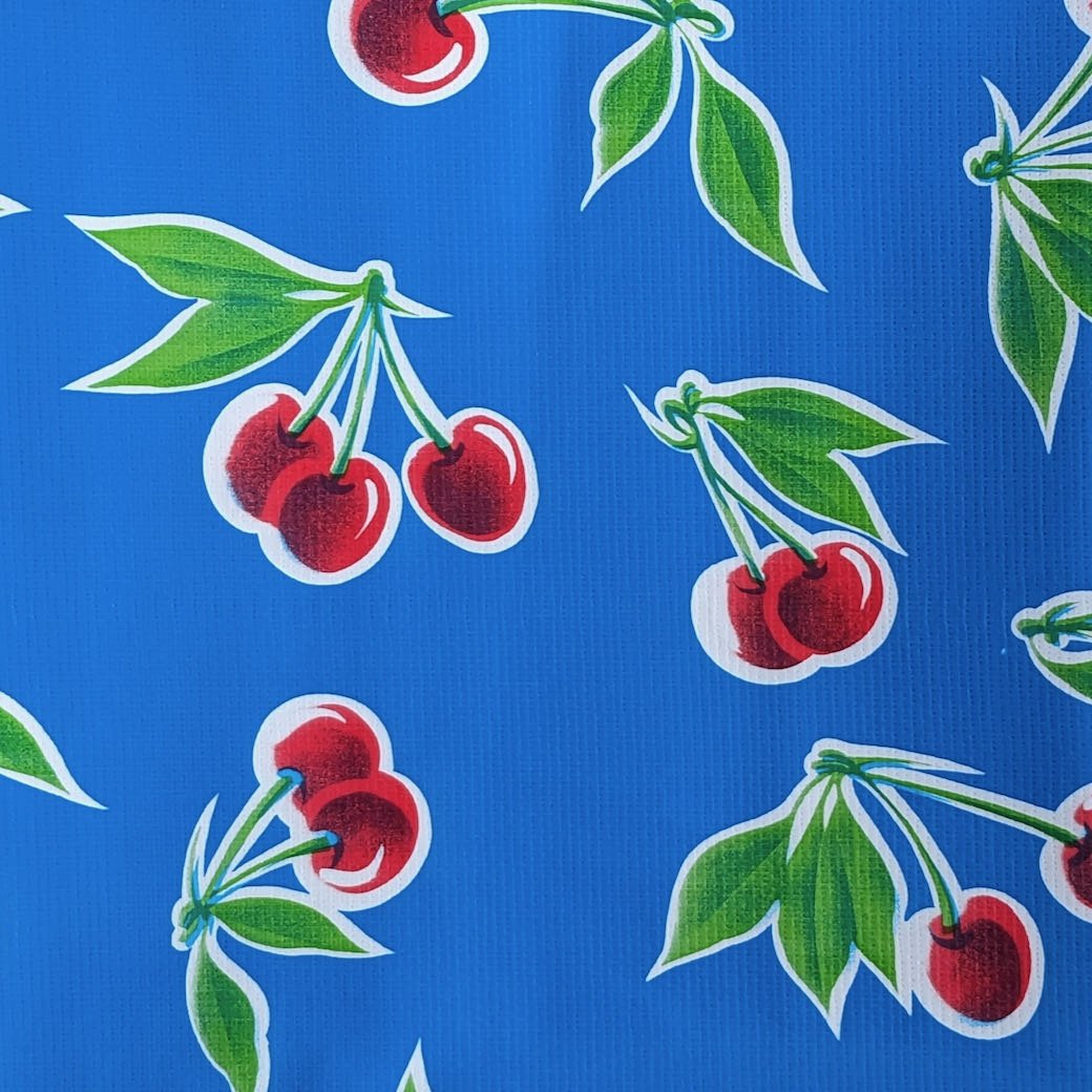 Picnic Table Size Oil Cloth Tablecloth Cherries 84x48" - Marmalade Mercantile