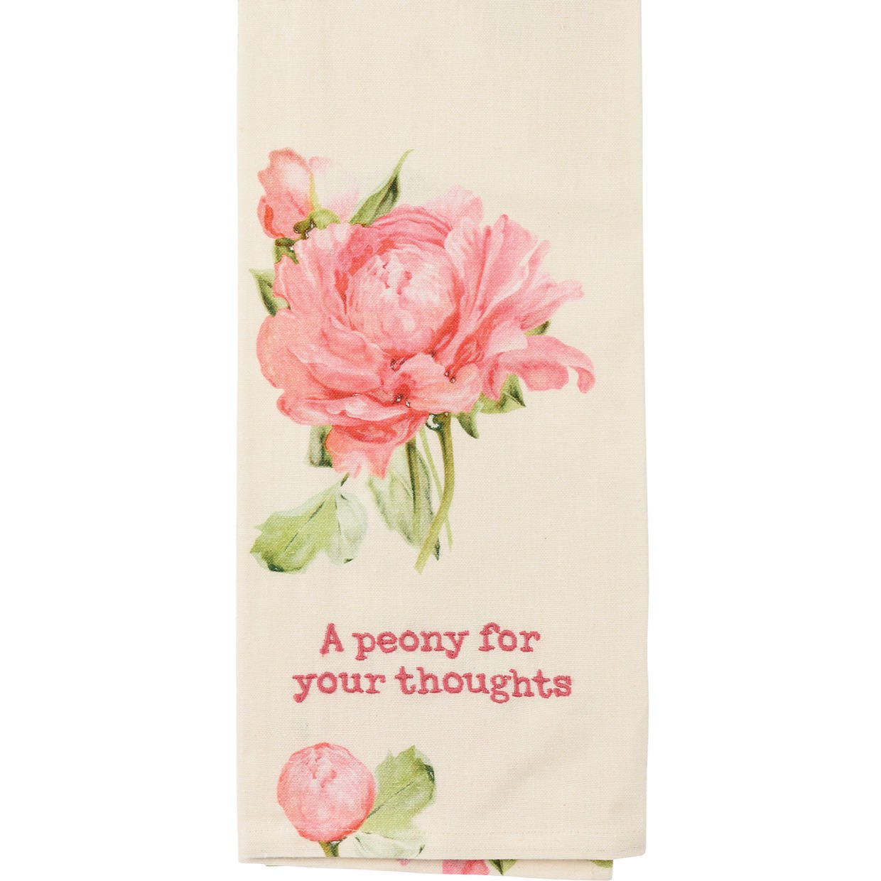 Pink Peonies Cottage Garden Kitchen Towel - Marmalade Mercantile