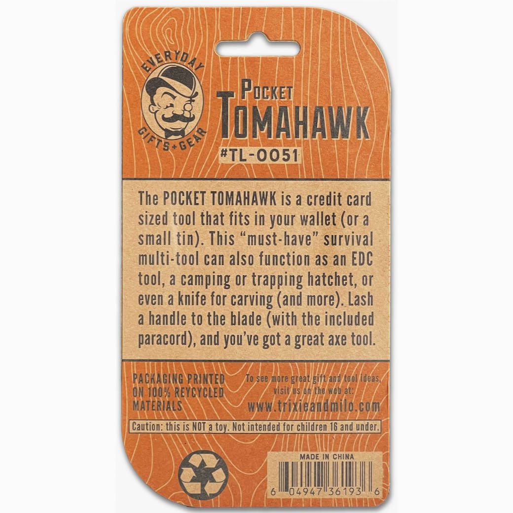 Pocket Tomahawk Axe Blade Multifunction Tool - Marmalade Mercantile