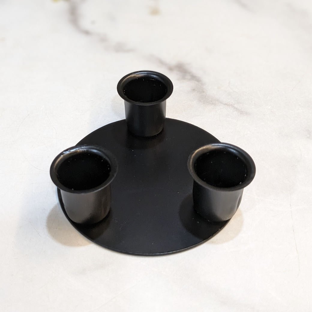 Round Metal Triple Taper Holder - Marmalade Mercantile