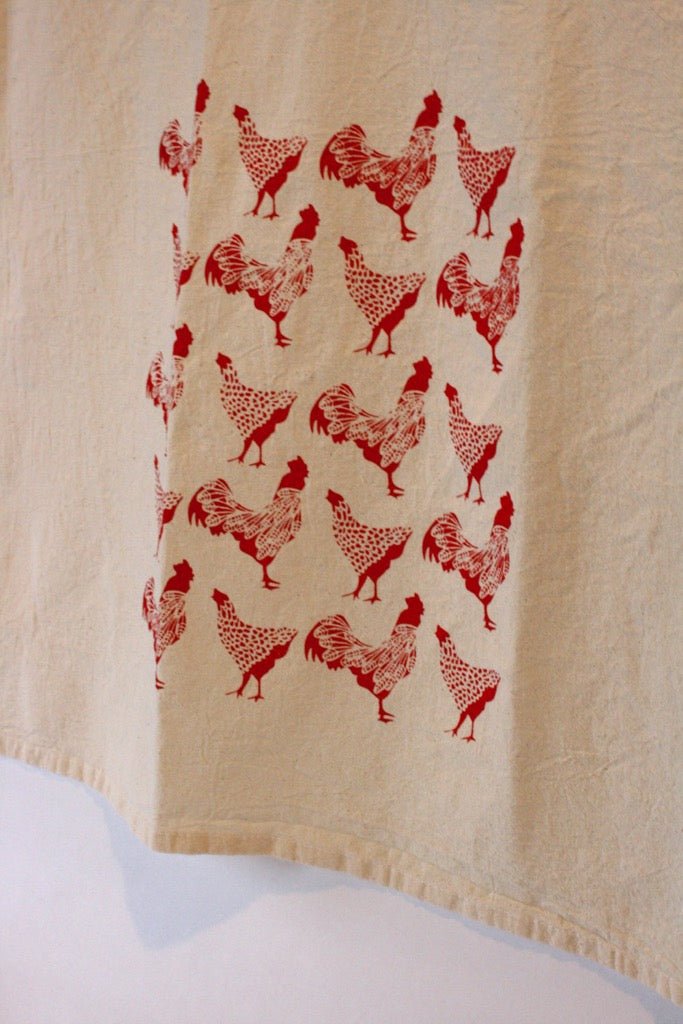 Sassy Hens & Roosters Flour Sack Tea Towel - Marmalade Mercantile