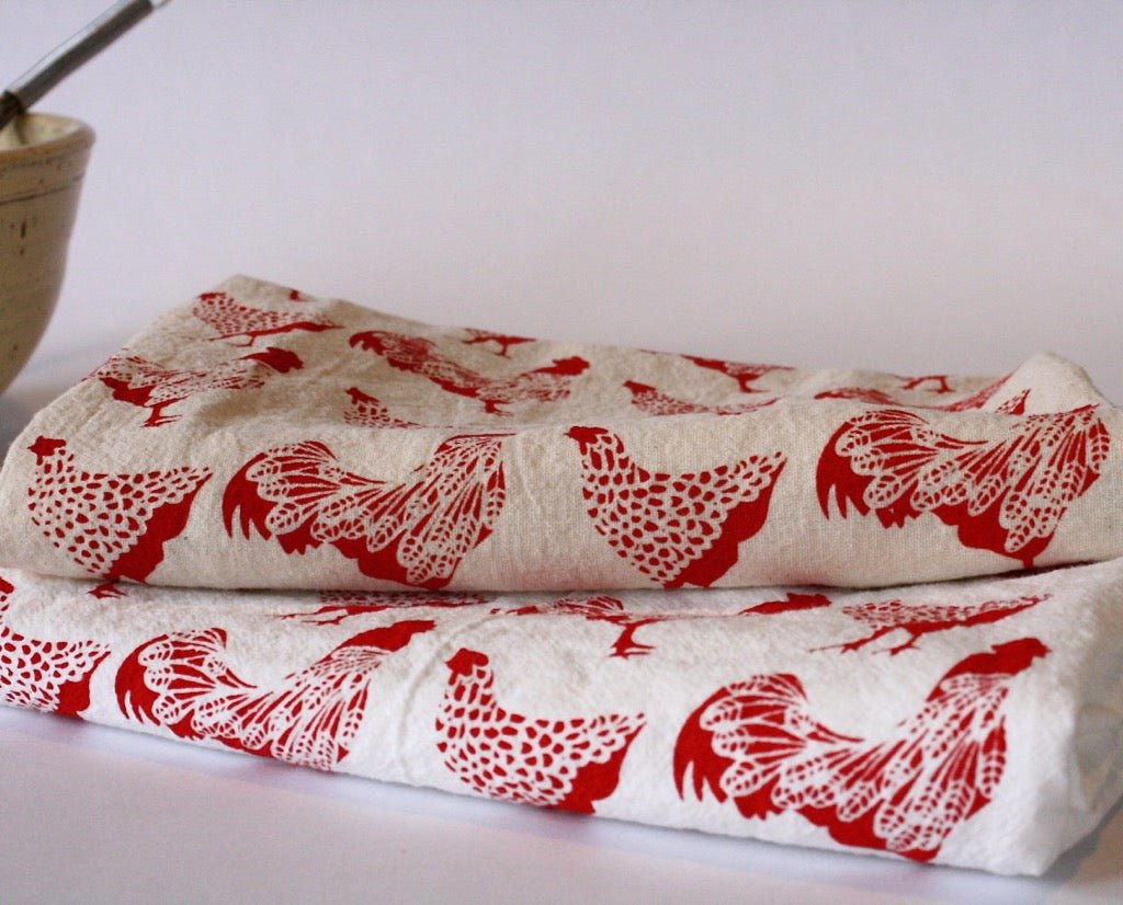 Sassy Hens & Roosters Flour Sack Tea Towel - Marmalade Mercantile