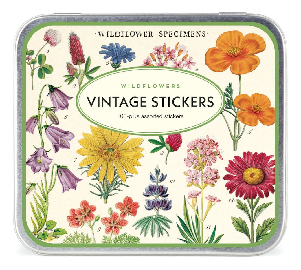 Set of 100+ Vintage Style Adhesive Wildflower Stickers - Marmalade Mercantile