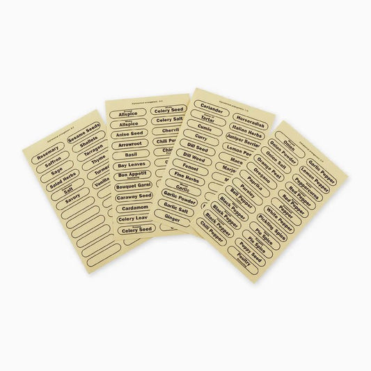 Set of 96 Clear Adhesive Herb &amp; Spice Pantry Labels<br> - Marmalade Mercantile