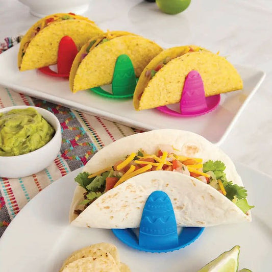 Set of Four Multi-color Sombrero Taco Holders - Marmalade Mercantile