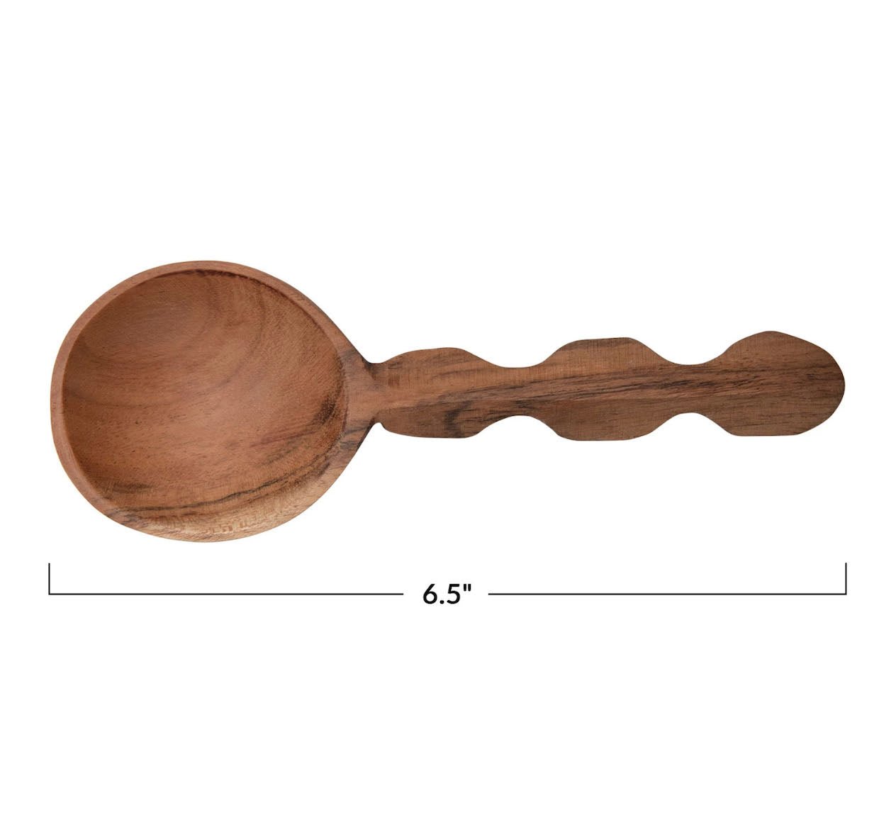 Set of Six 6.5” Acacia Wood Condiment Spoons - Marmalade Mercantile