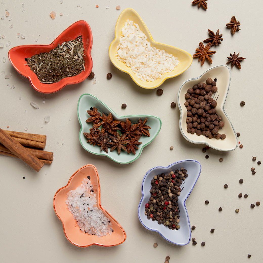 Set of Six Colorful Butterfly Pinch Pots - Marmalade Mercantile