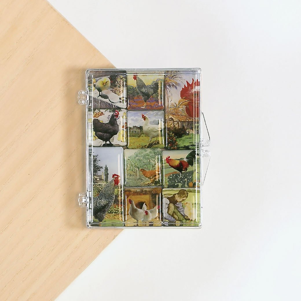 Set of Ten Tiny Mighty Magnets Vintage Chickens - Marmalade Mercantile