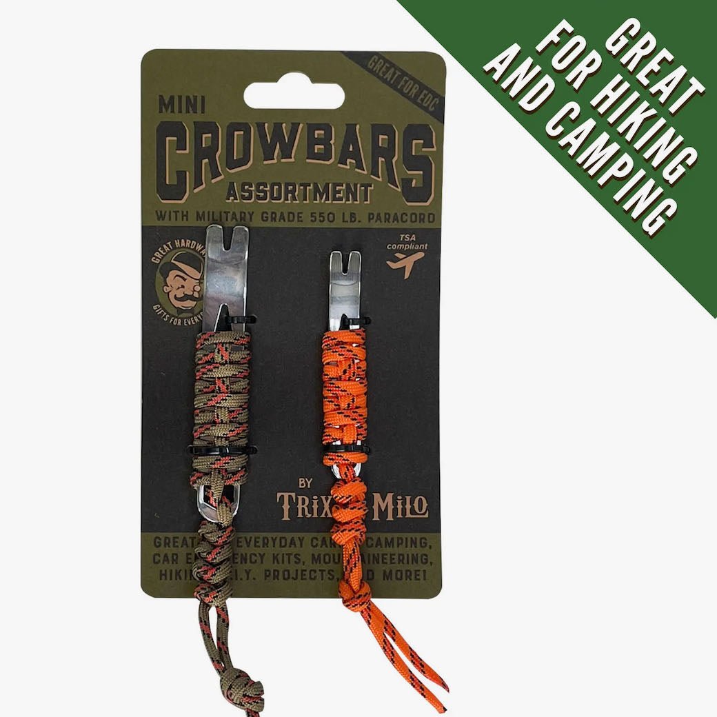 Set of Two Mini Crowbars with Paracord Wraps - Marmalade Mercantile