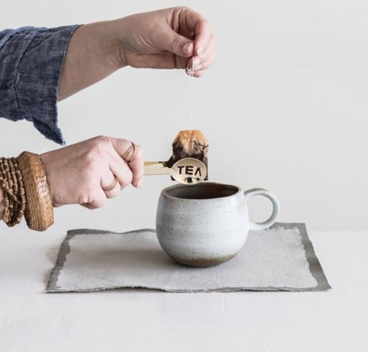 Stainless Steel Electroplated Gold Tea Bag Tongs - Marmalade Mercantile