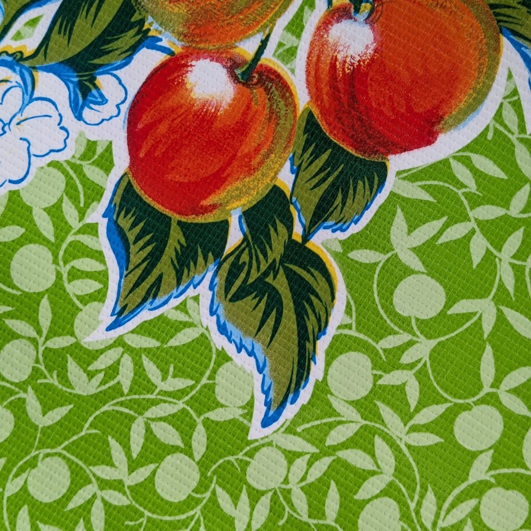Summer Fruit Oilcloth Tablecloth Choice of Color and Size - Marmalade Mercantile
