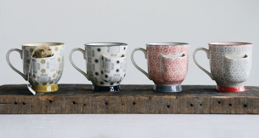 Teacup with Tea Bag Holder - Choice of Color - Marmalade Mercantile