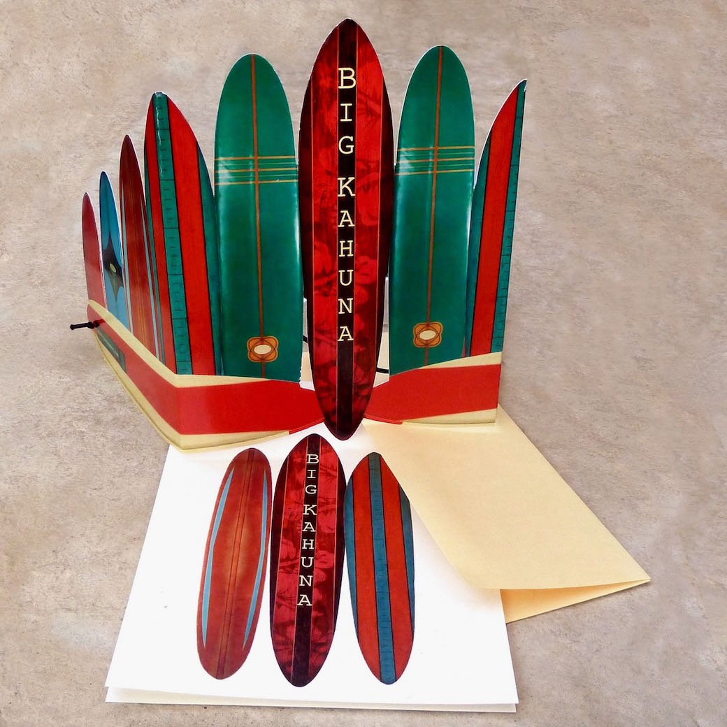 The Big Kahuna Surfboard Wearable Mailable Paper Tiara Greeting Card - Marmalade Mercantile
