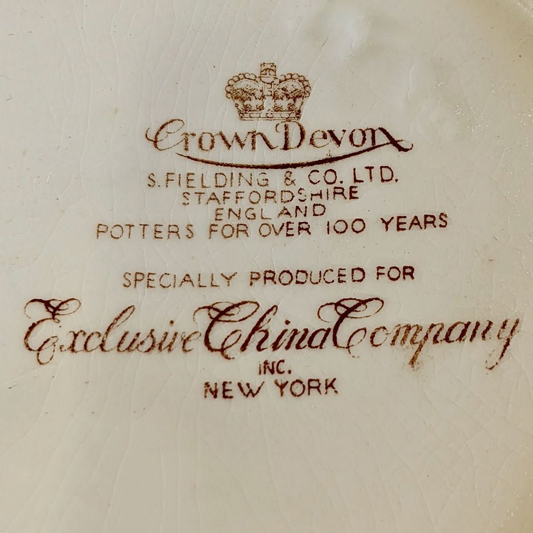 Vintage English Crown Devon Ginger Jar with Lid - Marmalade Mercantile