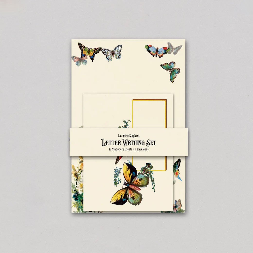 Vintage-Style Butterflies Letter Writing Stationery Kit - Marmalade Mercantile