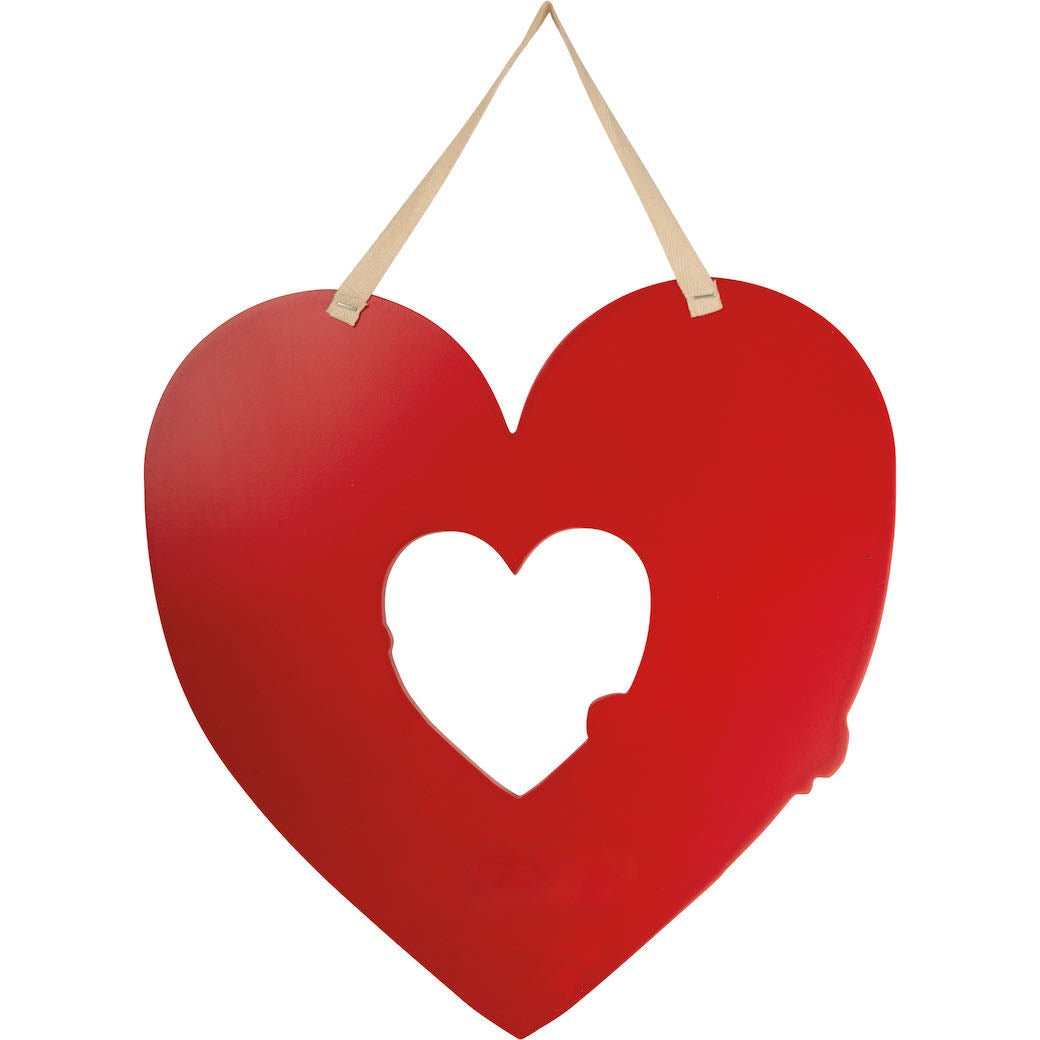 Vintage-Style Heart-Shaped Wooden Valentine Wreath - Marmalade Mercantile