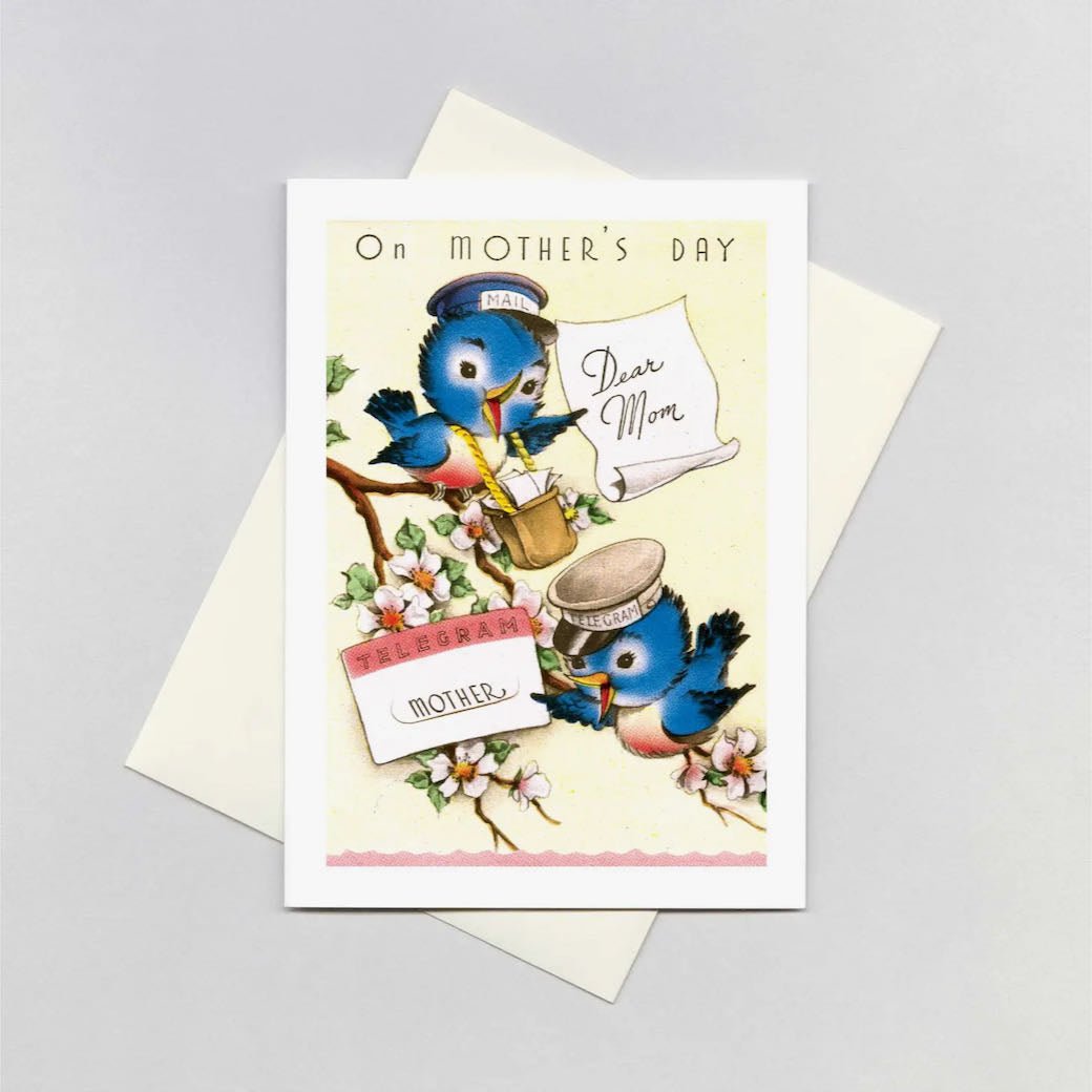 Vintage-Style Mother’s Day Bluebirds Greeting Card - Marmalade Mercantile