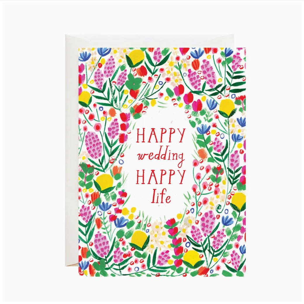 Wedding Card Happy Wedding Happy Life! - Marmalade Mercantile