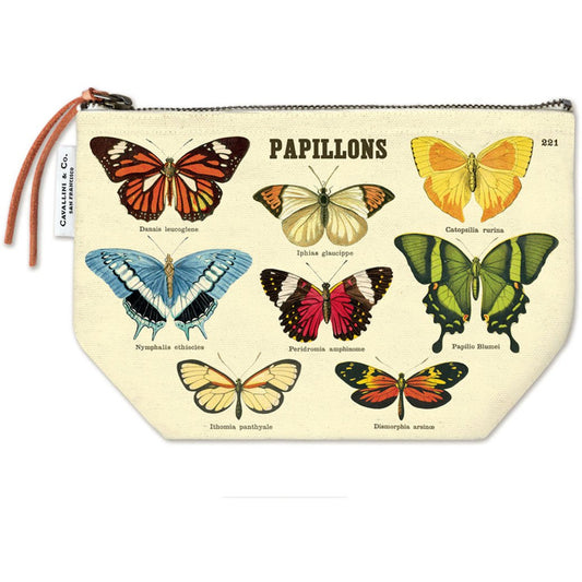 Zippered Pouch Butterflies Papillons - Marmalade Mercantile