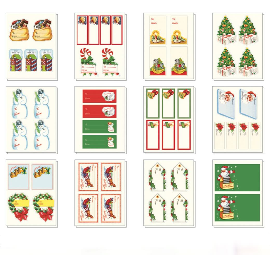 100+ Vintage - Style Christmas Stickers - Marmalade Mercantile