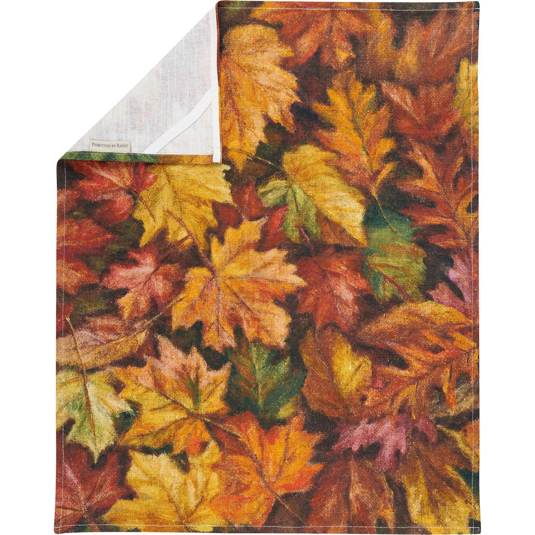 Colorful Fall Leaves Kitchen Towel