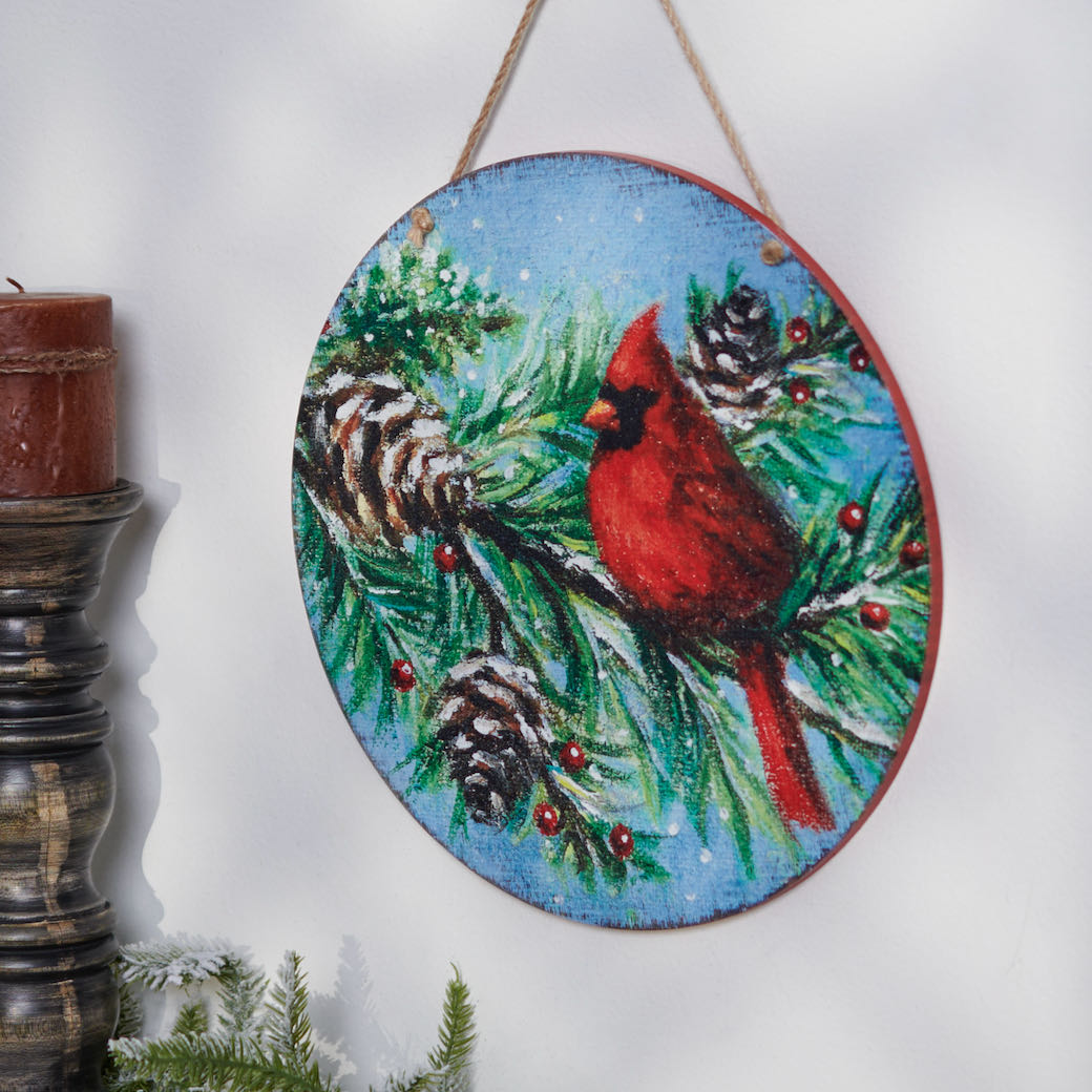 Red Winter Cardinal Wall Decor