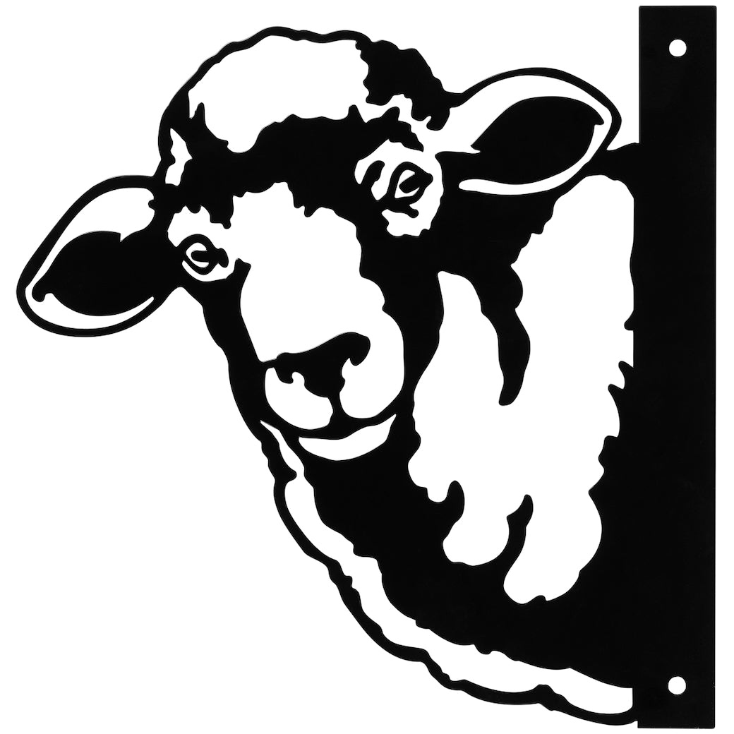 Outdoor Metal Garden Art Cut Out Sheep Sign