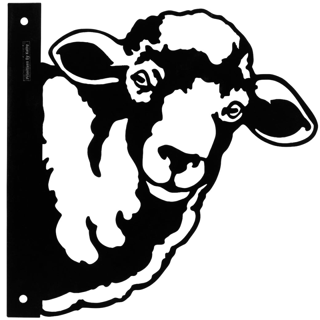 Outdoor Metal Garden Art Cut Out Sheep Sign