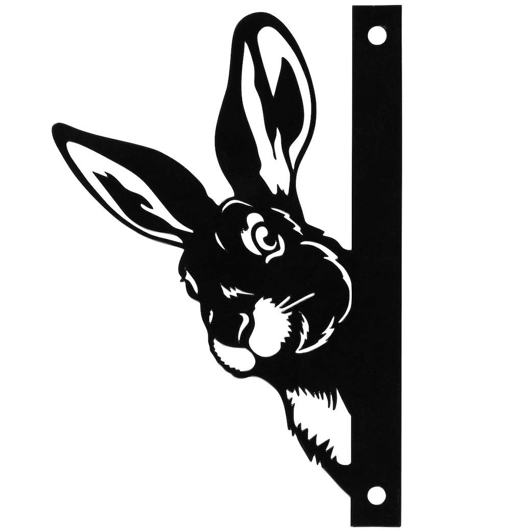 Outdoor Metal Garden Art Cut Out Rabbit Sign