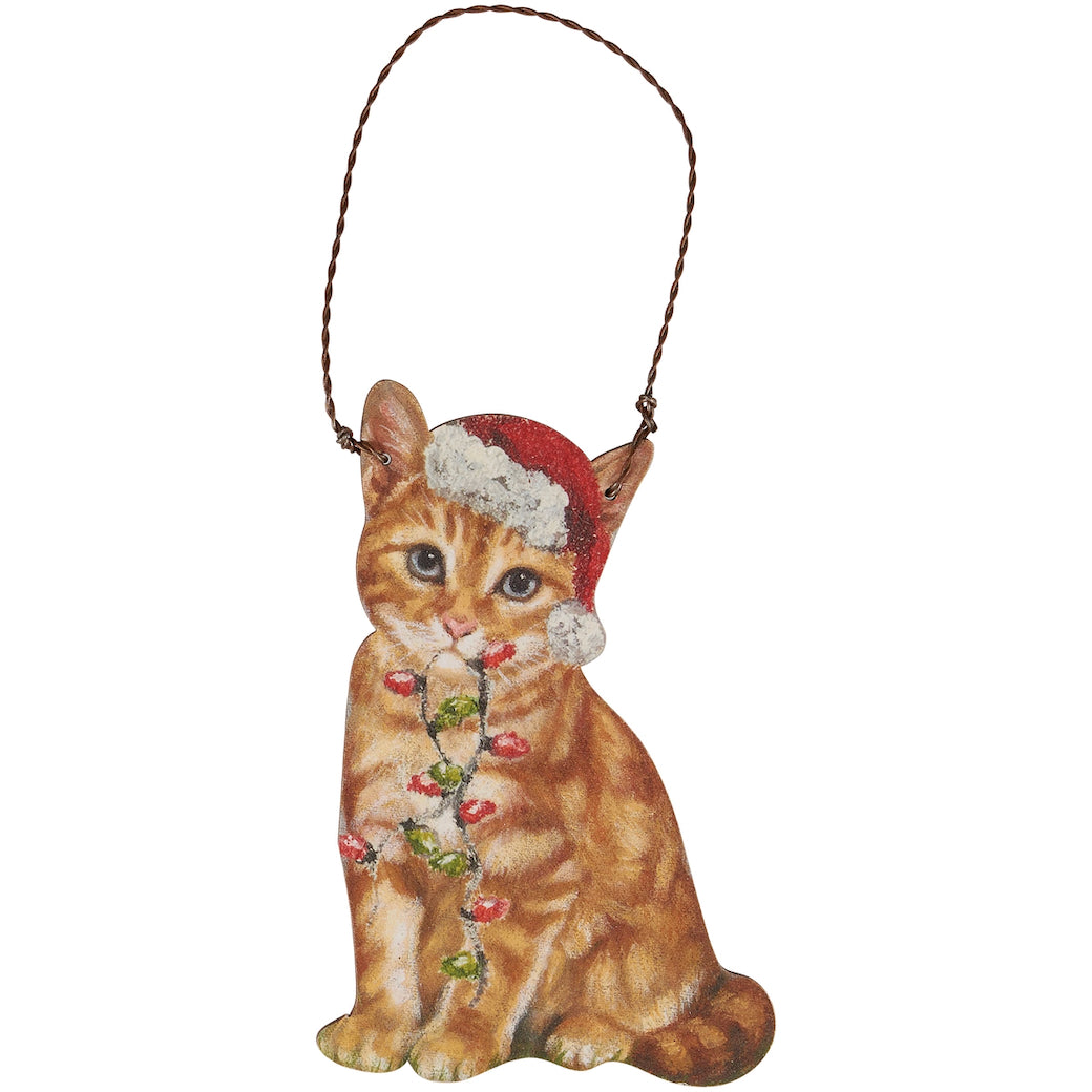Orange Tabby Cat Christmas Ornament