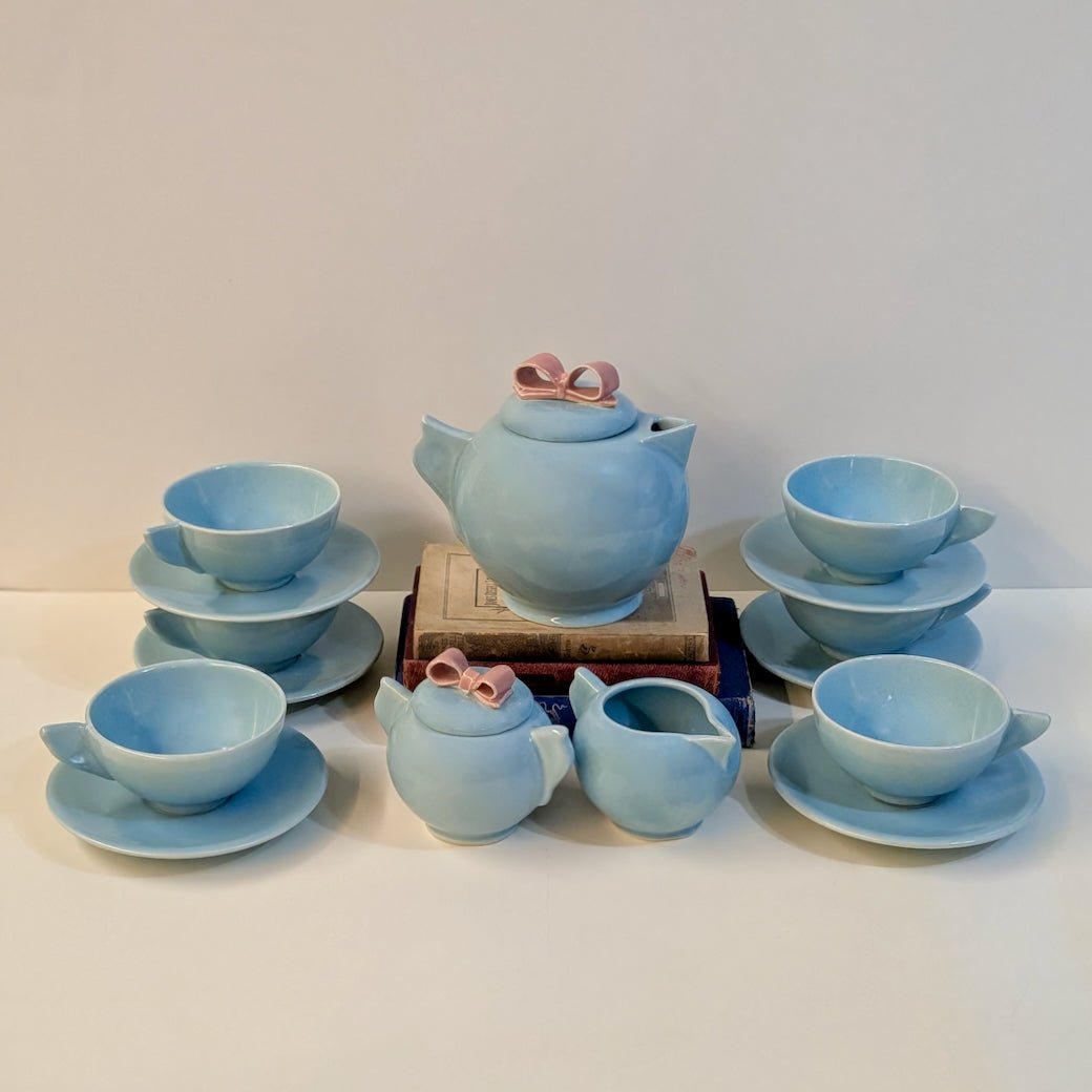 1940s Dorette Saltzman Children’s Tea Set Blue - Marmalade Mercantile