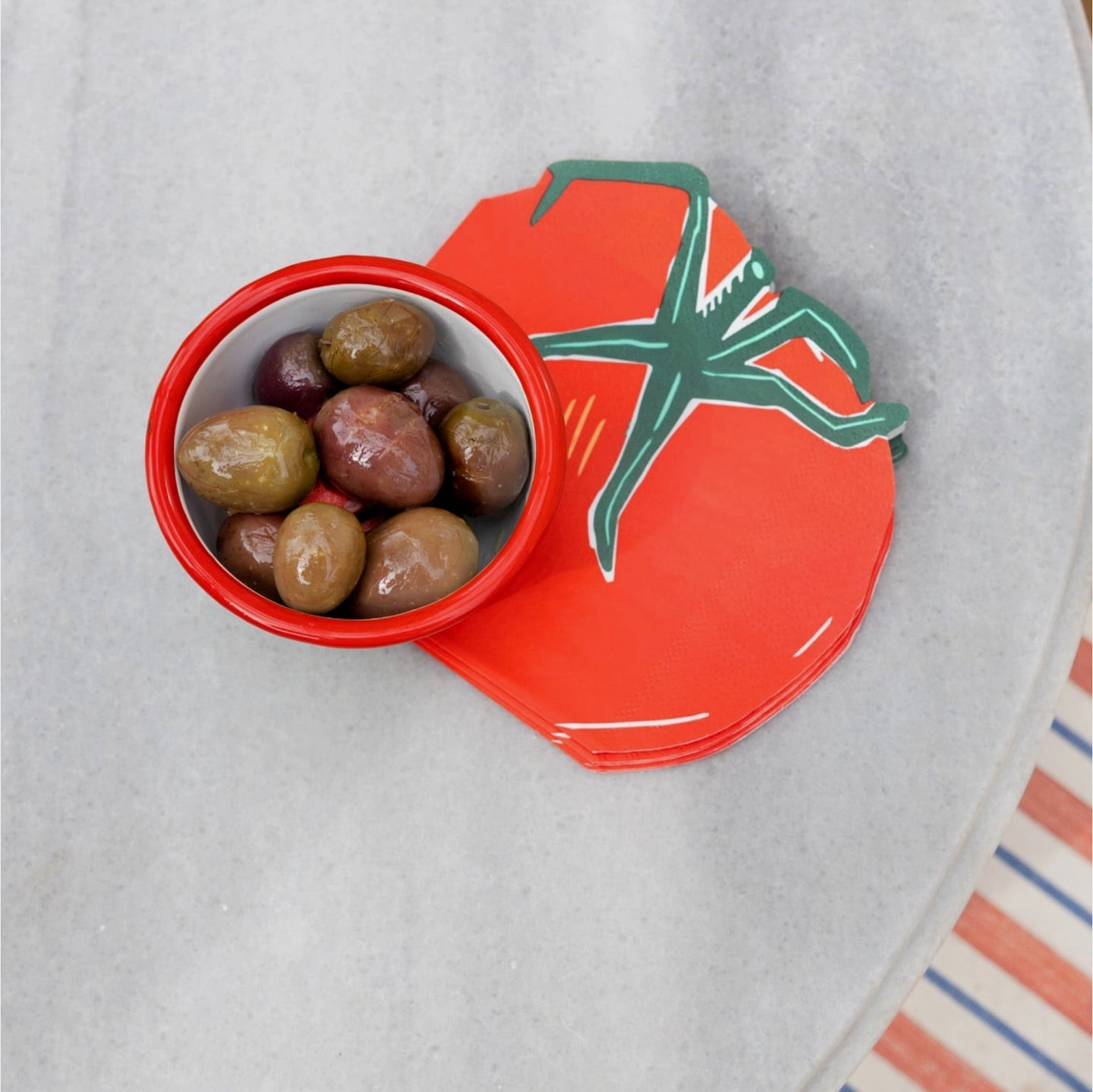 20 Tomato - Shaped Paper Napkins - Marmalade Mercantile
