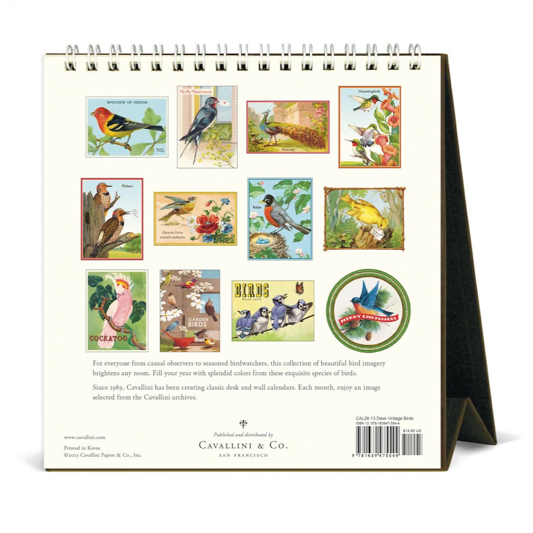 2026 Vintage Birds Desk Calendar - Marmalade Mercantile