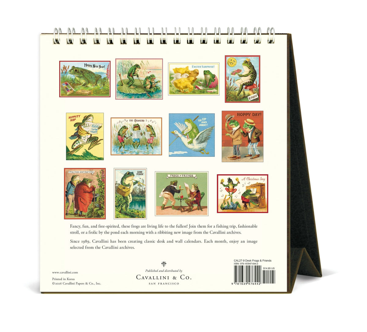 2027 Vintage Desk Calendar Frogs & Friends - Marmalade Mercantile