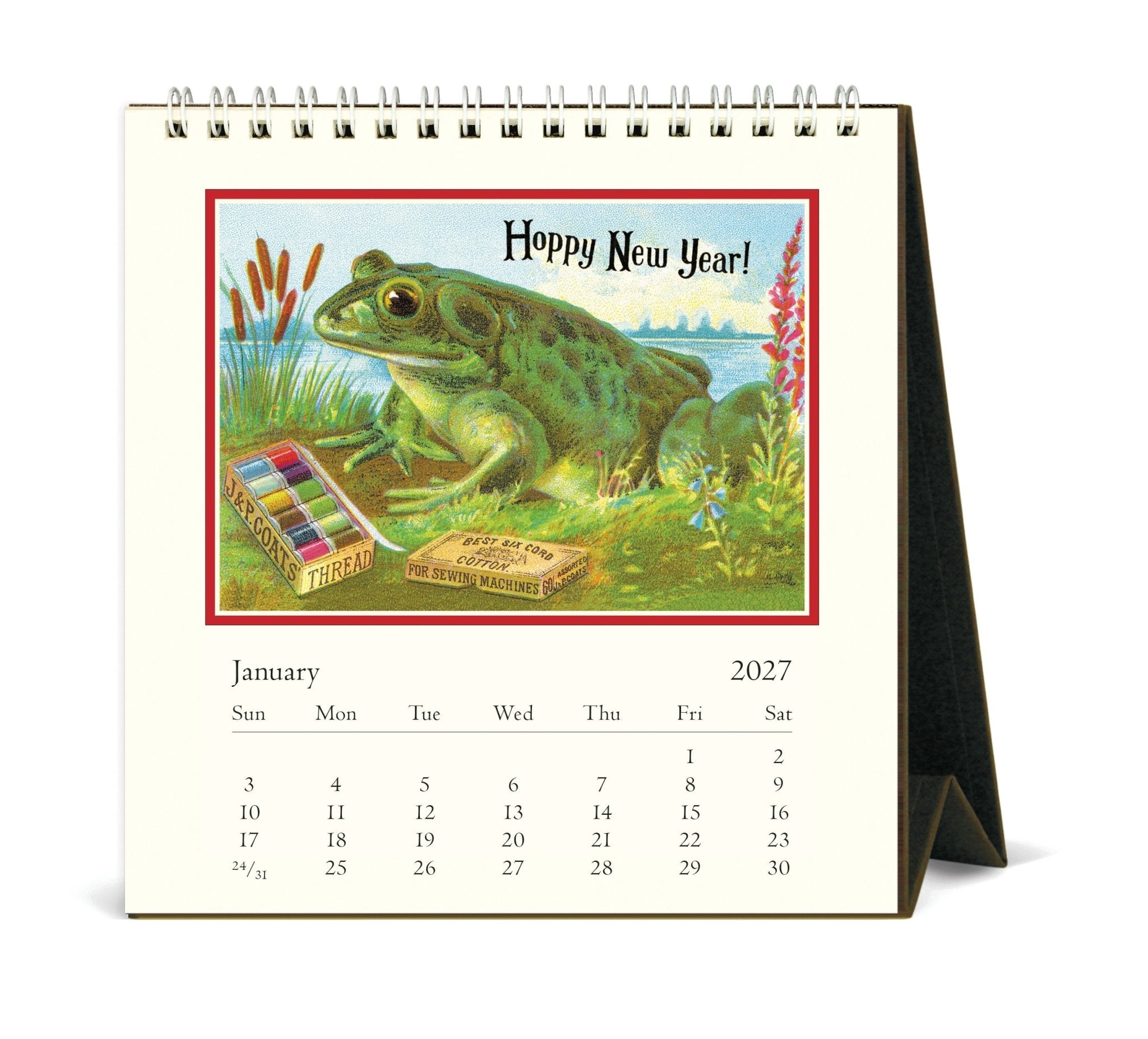 2027 Vintage Desk Calendar Frogs & Friends - Marmalade Mercantile