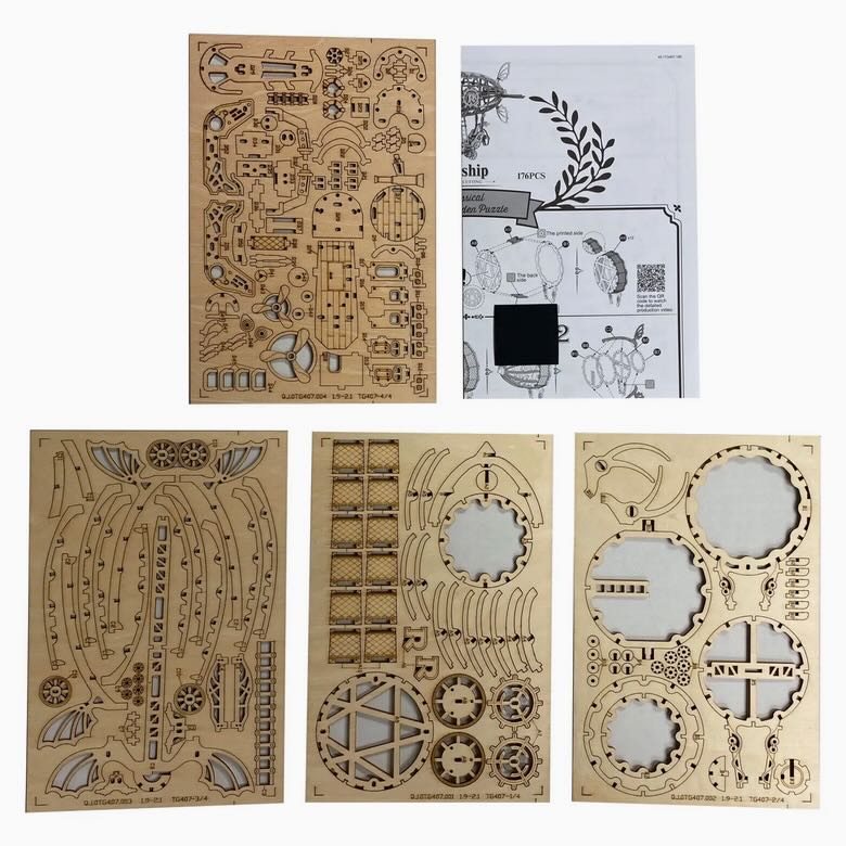 3D Laser Cut Wooden Puzzle Airship - Marmalade Mercantile