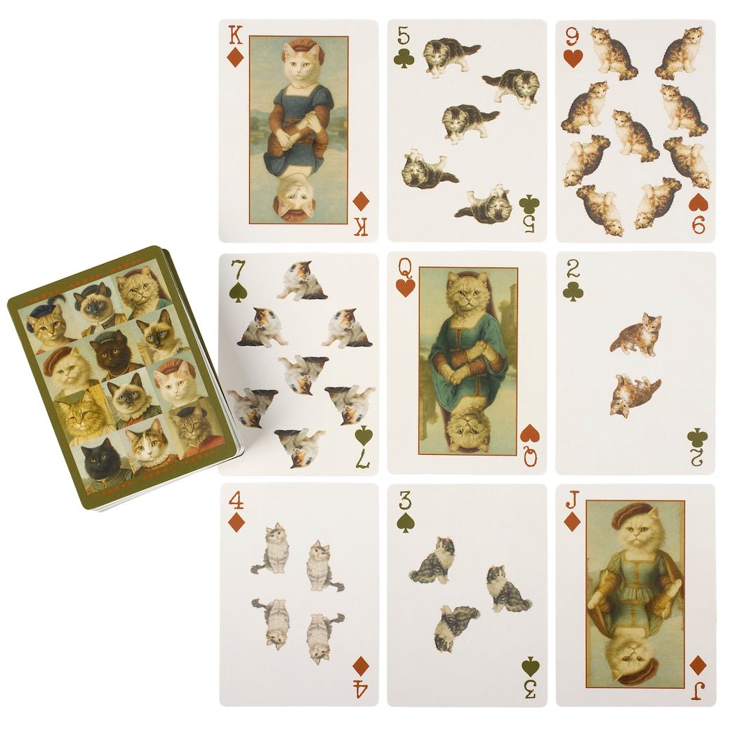 54-Card Deck Playing Cards Vintage-Style Cat Portraits - Marmalade Mercantile