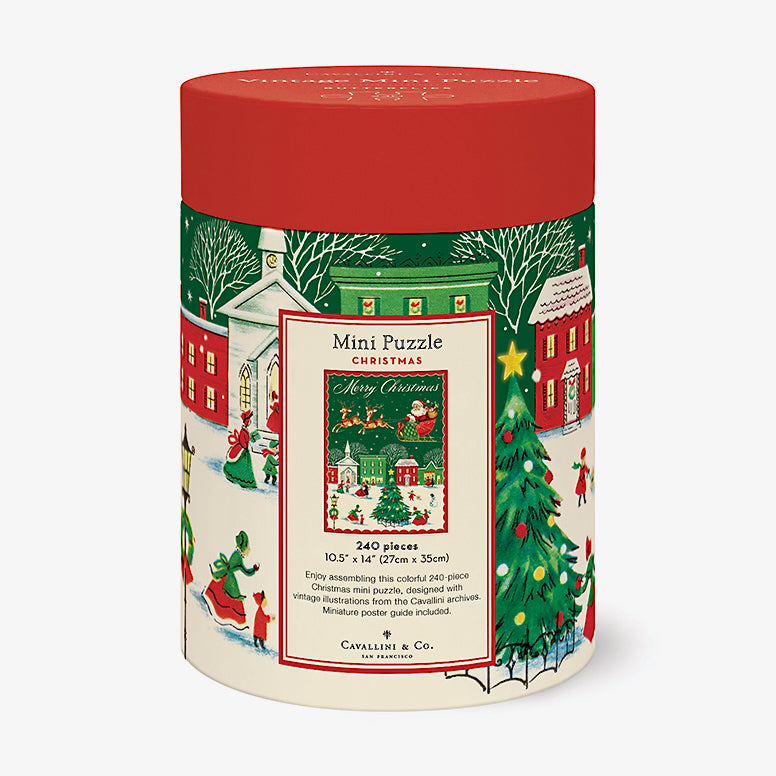 Merry Christmas Village Mini 240-Piece Jigsaw Puzzle