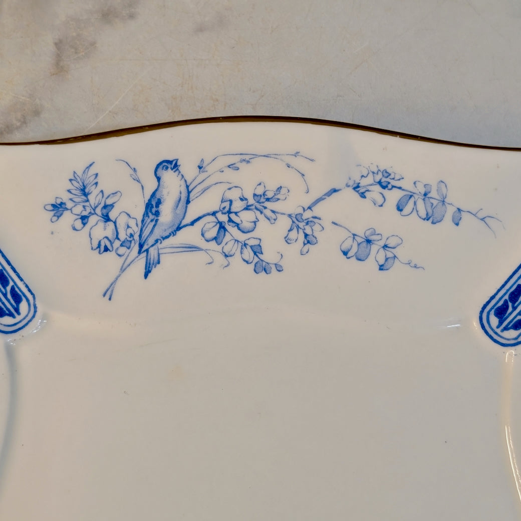 Antique Wedgwood Etruria Platter Bluebird Pattern