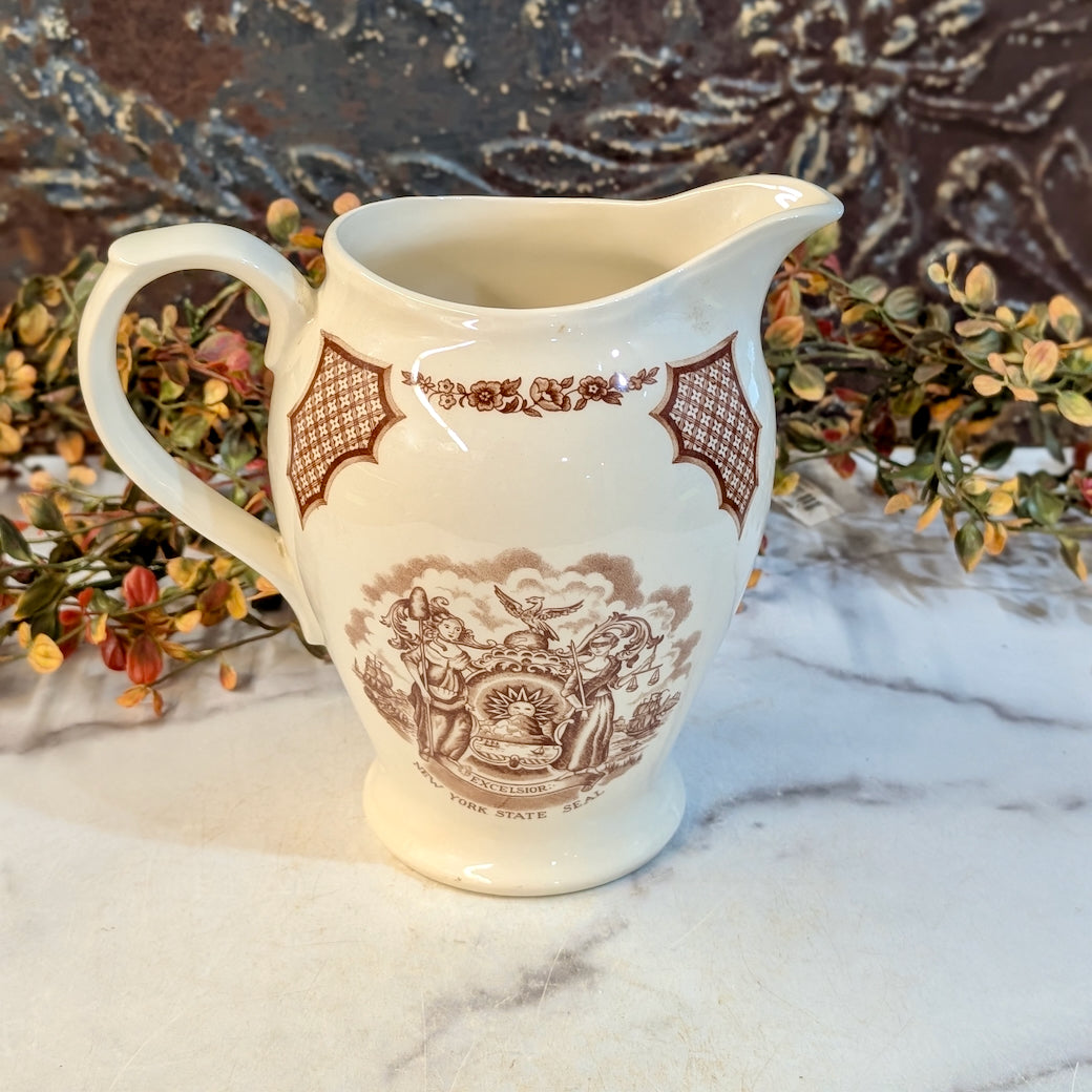 Vintage English Meakin Fair Winds Jug New York State