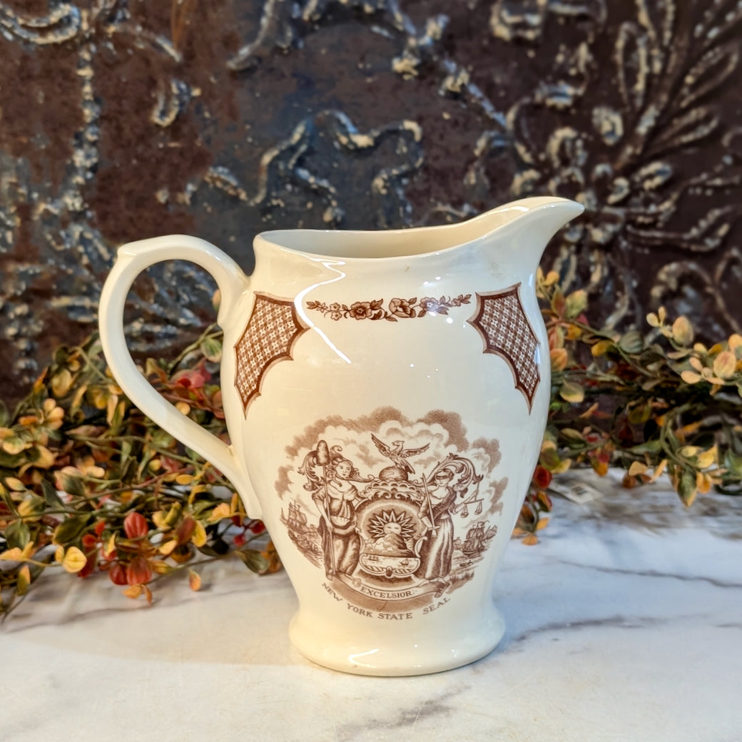 Vintage English Meakin Fair Winds Jug New York State