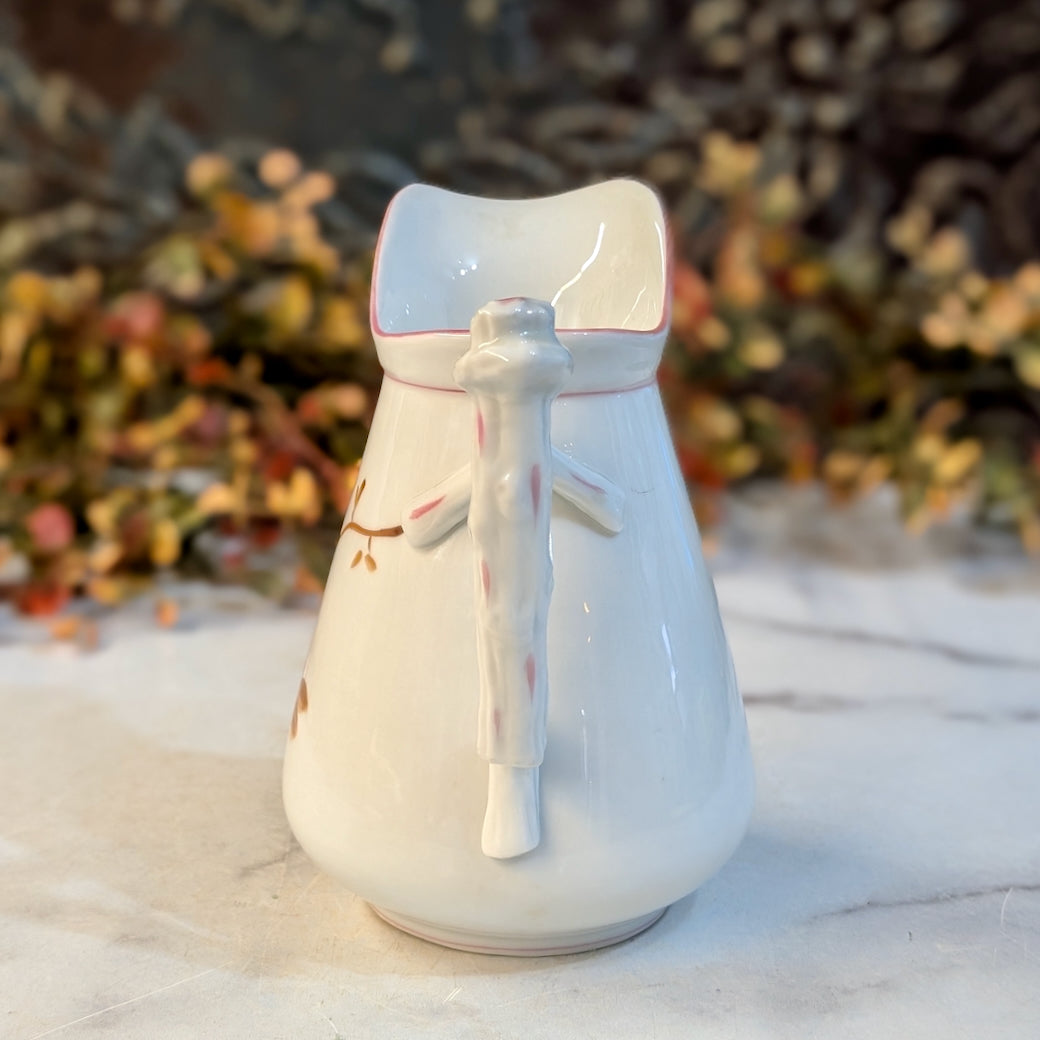 Petite Antique Austrian B.S.M. Porcelain Milk Jug w Floral Pattern