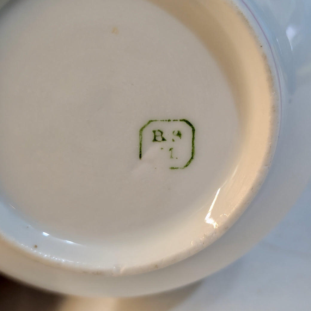 Petite Antique Austrian B.S.M. Porcelain Milk Jug w Floral Pattern