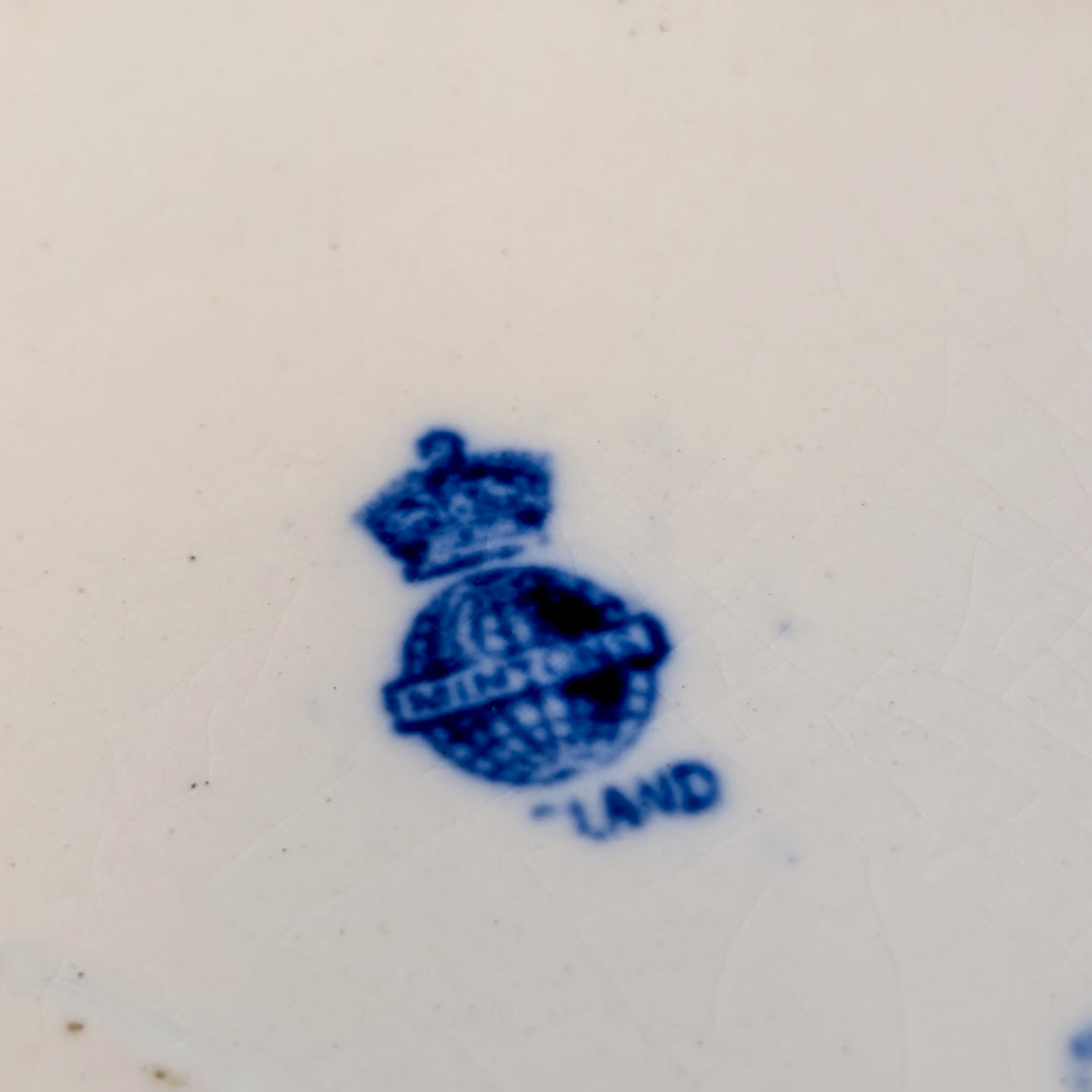 Antique English Minton Covered Serving Dish Forget-Me-Not Pattern