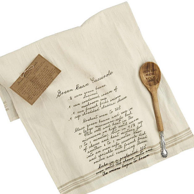 Thanksgiving Spoon & Recipe Towel Set - CHOICE of 4 Styles