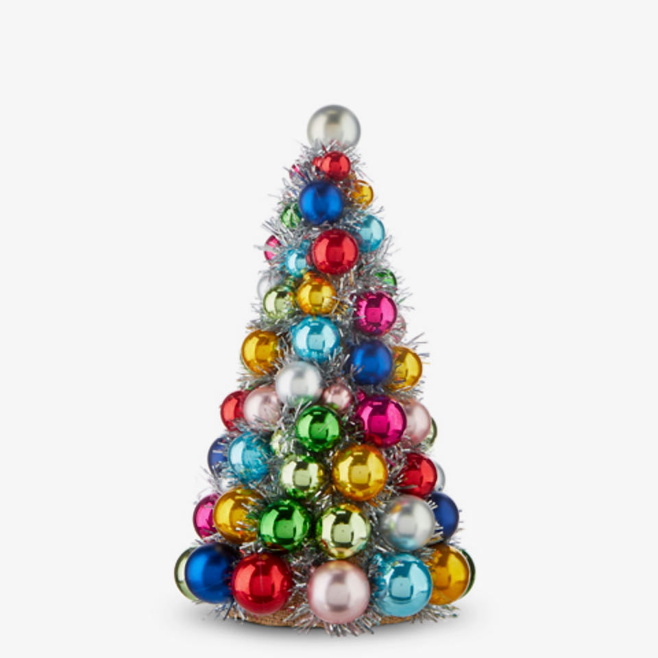 Petite 13” Multi-Color Christmas Ornament Tree