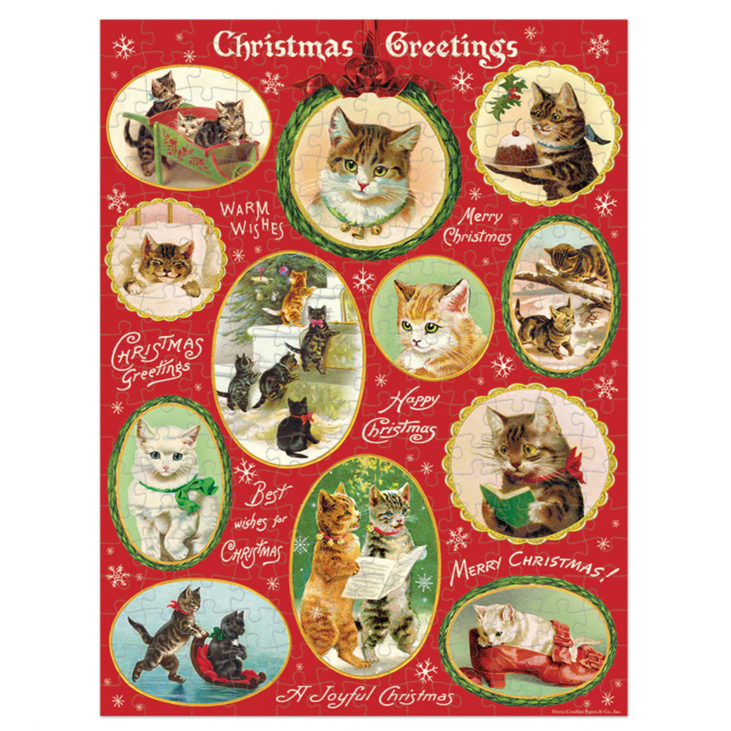 Christmas Cats Mini 240-Piece Jigsaw Puzzle