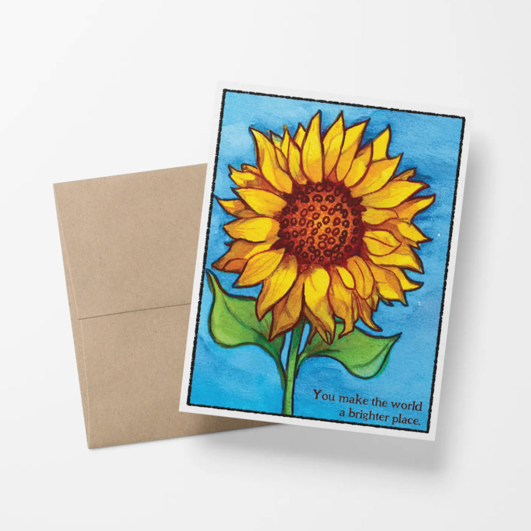 You Make the World a Better Place Gratitude Note Card