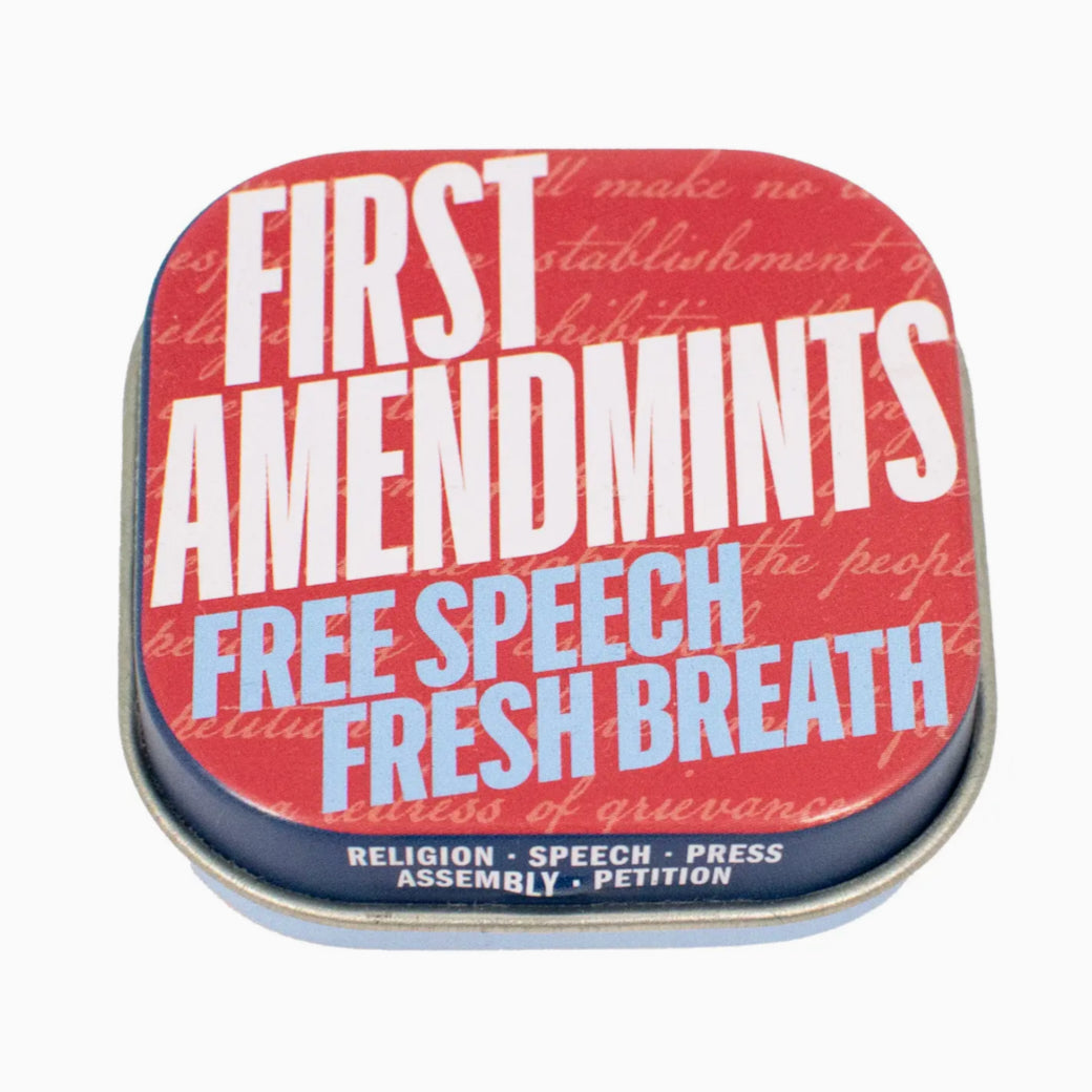 Two Tiny Tins of First Amendmints Breath Mints