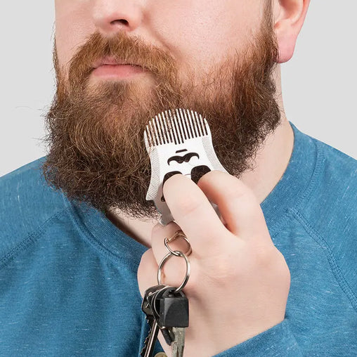 Stainless Steel Beard Comb Multi-Tool